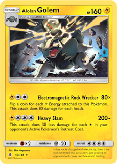 Alolan Golem Guardians Rising Pokemon Card