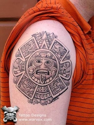 Many Aztec tattoo designs involve the sun in one way or another