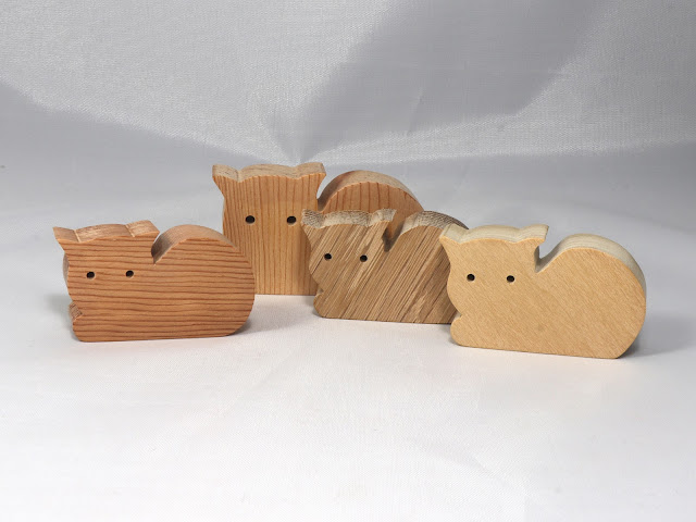 Handmade Unpainted Wooden Toy Cat Cutout From My Itty Bitty Animal Collection