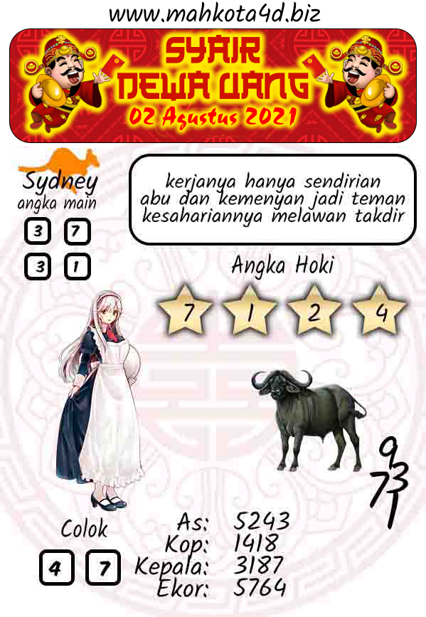 Syair Prediksi Togel Sydney - SDY Senin, 02 - Agustus - 2021
