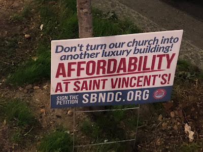 Don't turn our church into another luxury building! Affordability at Saint Vincent's! 