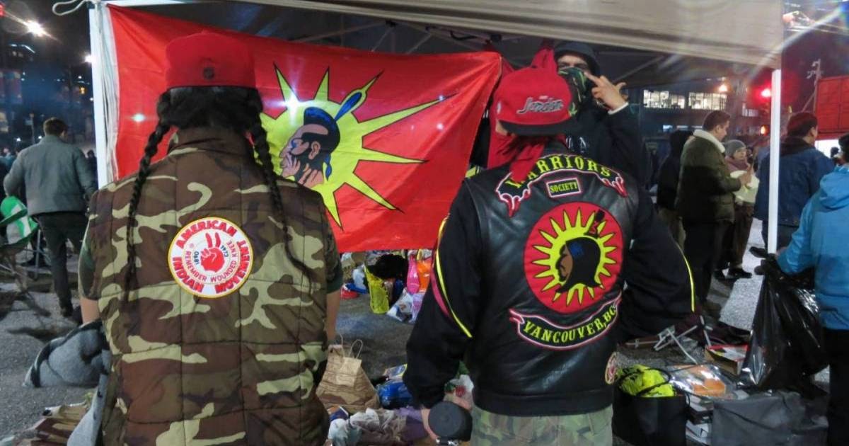 Gangsterism Out : Kahnawake Warrior Flag - Mohawk colors