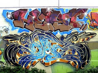 Tribal Graffiti Alphabet Murals with full colour