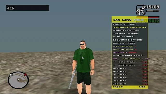 GTA San Andreas New Cheat Menu Download For Pc