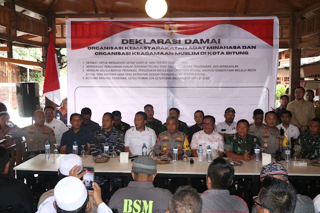 Seluruh Elemen Masyarakat Deklarasi Ciptakan Bitung Damai