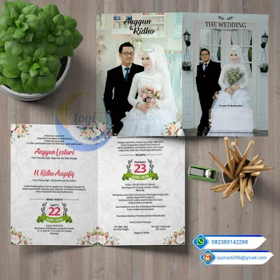 Download Template Desain Undangan Pernikahan Custome Elegan Cdr