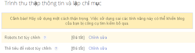 Tính năng robot.txt dành cho blogspot - Seo hoàn hảo