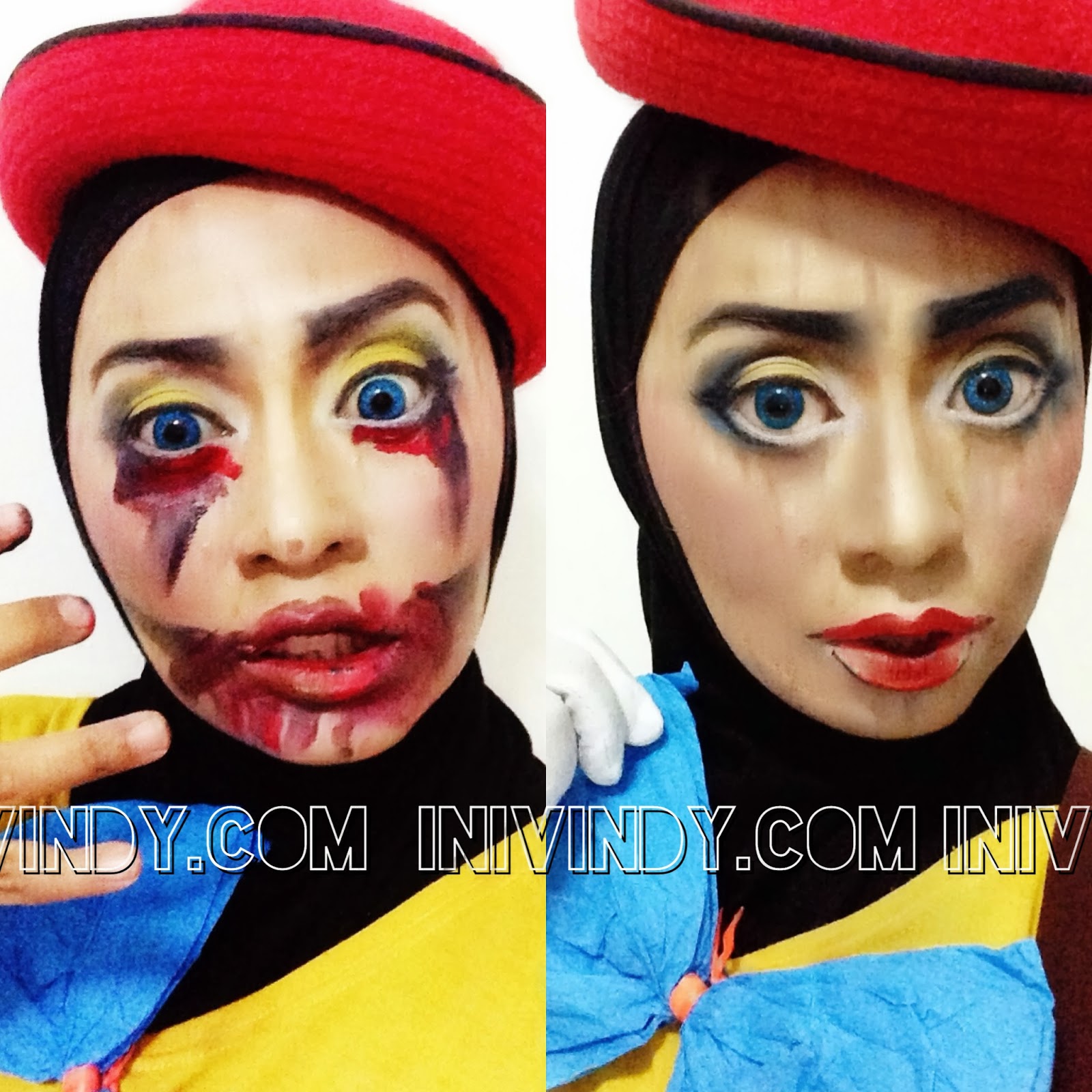 Ini Vindy Yang Ajaib SFX Halloween Pinocchio Makeup Inspired