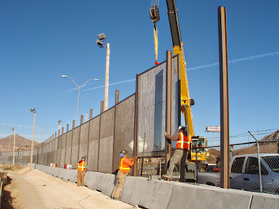 Border Fence Under Construction - Source: http://www.cbp.gov/newsroom/photo-gallery/photo/2013/11/southwest-border-fence-construction-progress-7