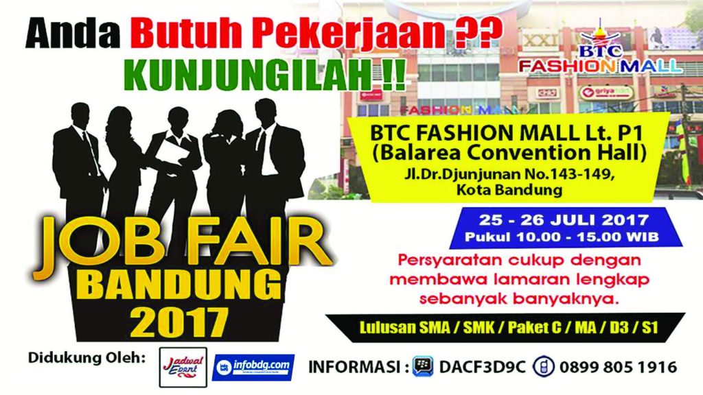Job Fair Bandung Bulan Juli - Info Loker Bandung Terbaru 2018