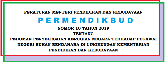 Permendikbud Nomor 10 Tahun 2019