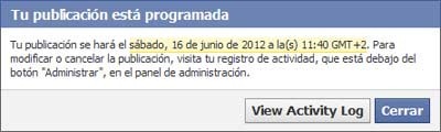 Programar actualizaciones en fanpage