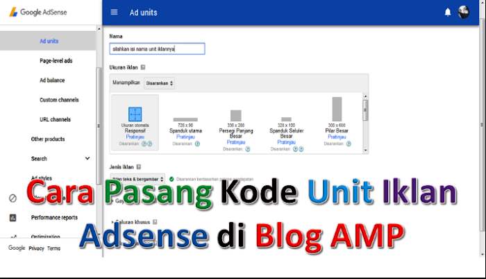 Cara Memasang Kode Iklan Adsense Di Tahap Review Kedua Yang Benar