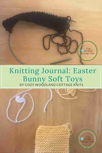 Picture of knitted soft toy bunnys