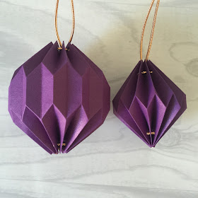 Both completed origami lanterns.  From Tutorial using Silhouette Cameo by Nadine Muir from Silhouette UK Blog