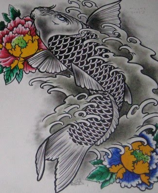 Colorful Koi Fish Tattoo 2011