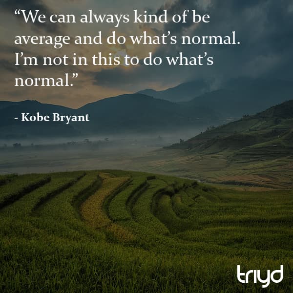 Kobe Bryant Quote: "We can always kind of be average and do what’s normal. I’m not in this to do what’s normal."