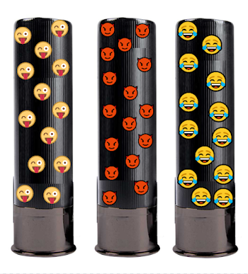 emoji themed ammunition shell casing