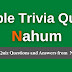Bible Quiz Questions and Answers from Nahum