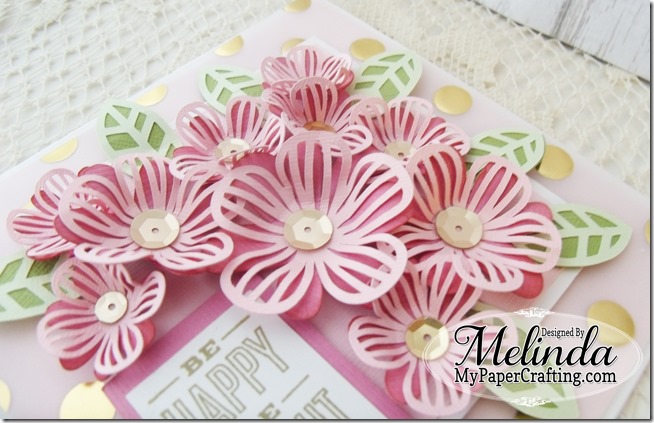 Cricut Cartridge Artistry Be Happy Floral Card