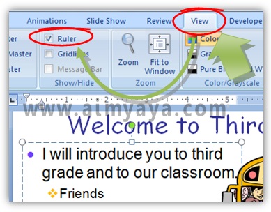  Gambar:  Cara Menampilkan Ruler di Microsoft Powerpoint