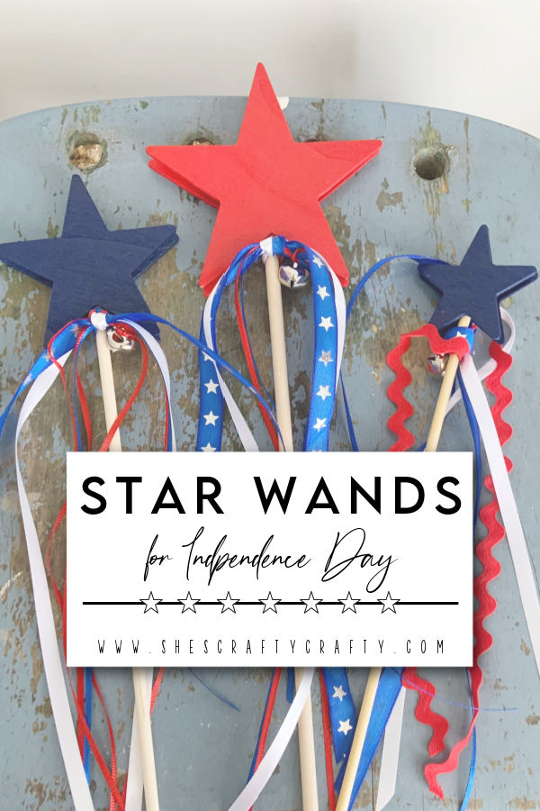 Star Ribbon Wands for Independence Day pinterest pin.