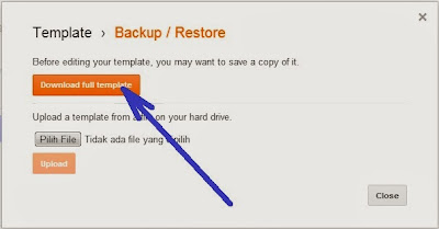 Cara Backup dan Restore Template blog kembali seperti semula