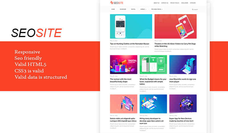  Seosite Responsive Blogger Template 