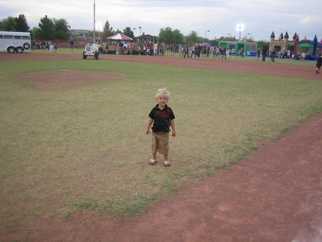 Kolton wouldn't leave our neighbors Baseball game so we stayed an hour longer