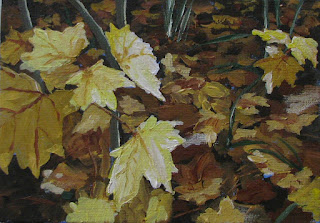 fall leaves acrylic painting