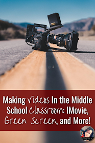 Want to make videos in your middle school classroom but don't know where to start? Read here to learn the tips, tricks, and resources you need to engage your students! #video #greenscreen #middleschool #imovie