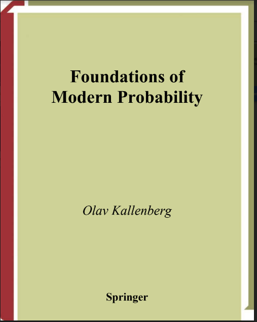 Foundations of Modern Probability By Olav Kallenberg