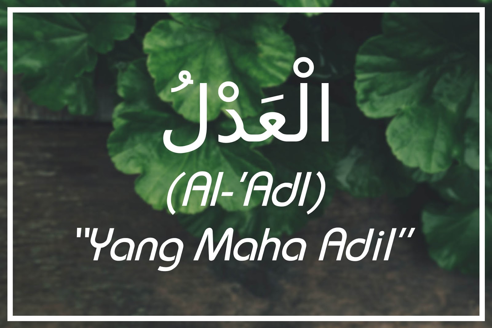 Al'Adl Artinya (Yang Maha Adil) Asmaul Husna