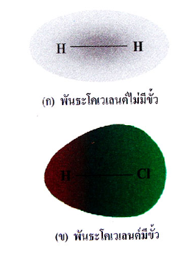 บทเรียนออนไลน์ เรื่อง พันธะโคเวเลนต์: สภาพขั้วของโมเลกุลโคเวเลนต์