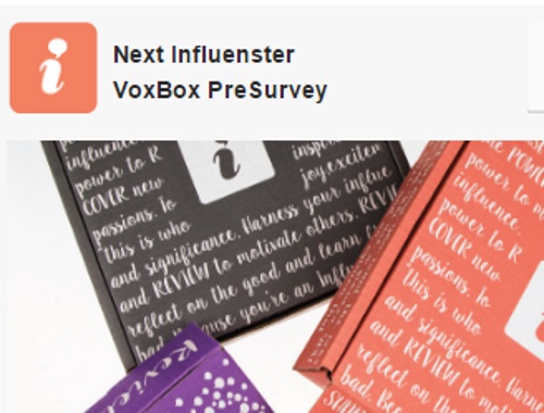 Influenster Skincare Voxbox Pre-Survey