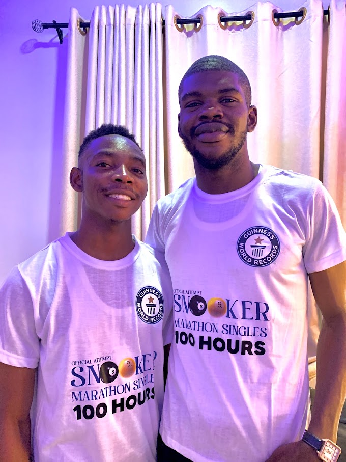 Two Nigerians from Akwa Ibom state who want to break the Guinness World Record are going to participate in a 100-hour Snookerathon.