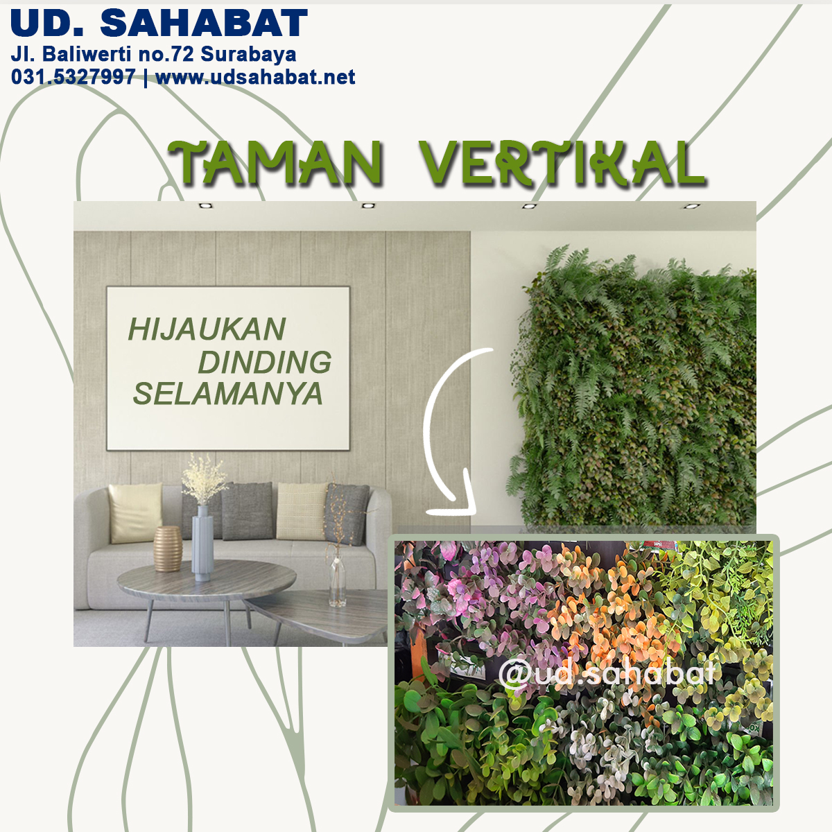 jual taman vertikal surabaya