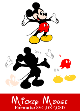 Download Free Paper Craft Cutting Designs for Silhouette Cameo: Mickey
