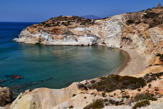 St john beach or agios ioannis beach milos island