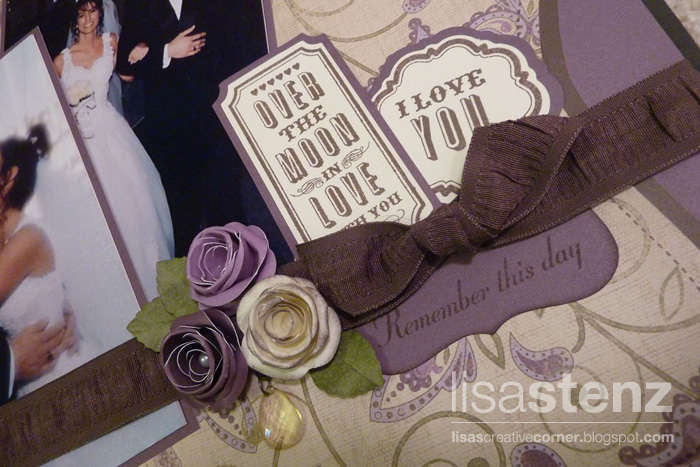 I really wanted to use the Sonoma paper for this wedding layout because it
