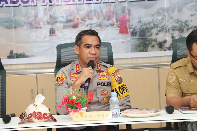 Kapolres Batu Bara Bersama Wakil Bupati Melaksanakan Kegiatan Rapat Koordinasi Penanganan Bencana 