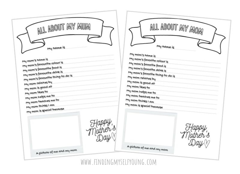 free printable all about mom questionnaire