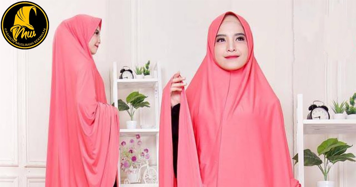  Jilbab syar i terbaru warna polos ukuran super jumbo bahan 
