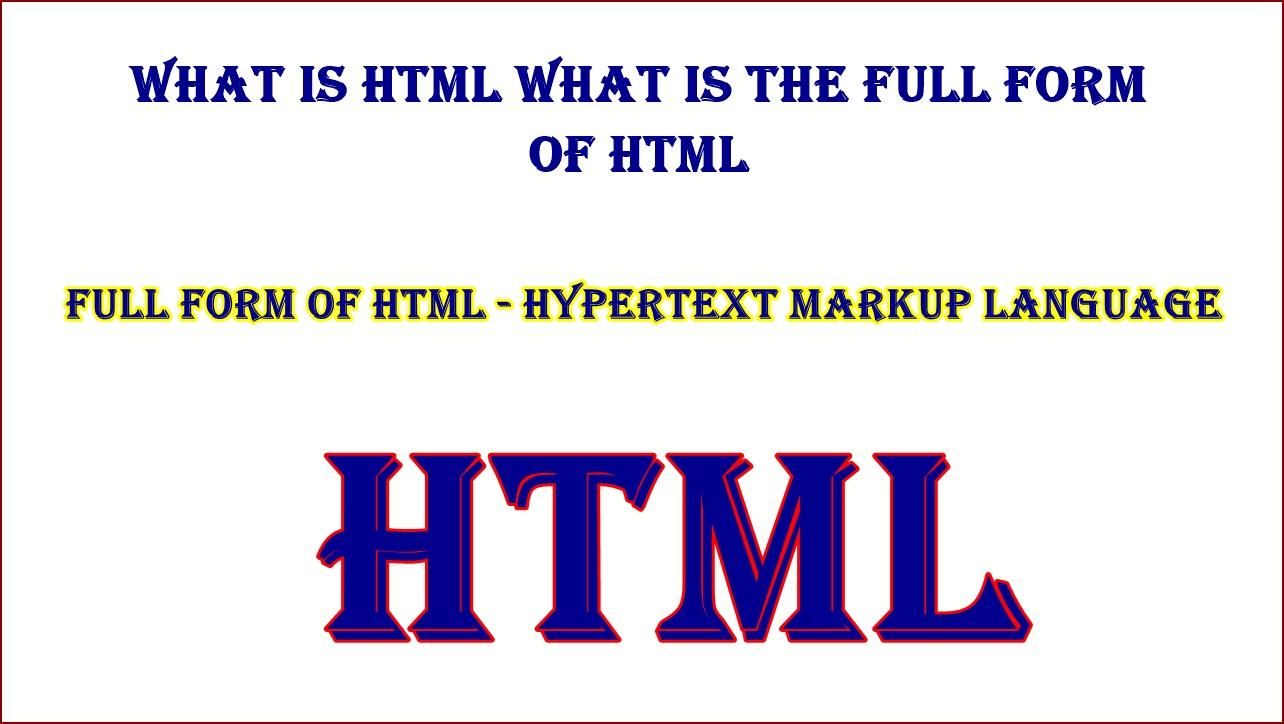 What is HTML?