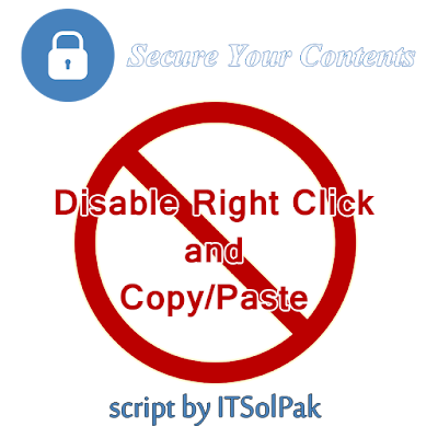 Disable Right Click and Copy Paste