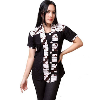 Baju Batik Lengan Pendek Modern 2016