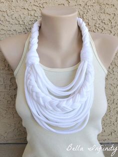 DIY necklace-scarf
