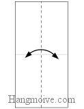 Bước 3: Gấp tạo nếp gấp tờ giấy.