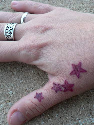 simple nautical star tattoo. finger tattoo star