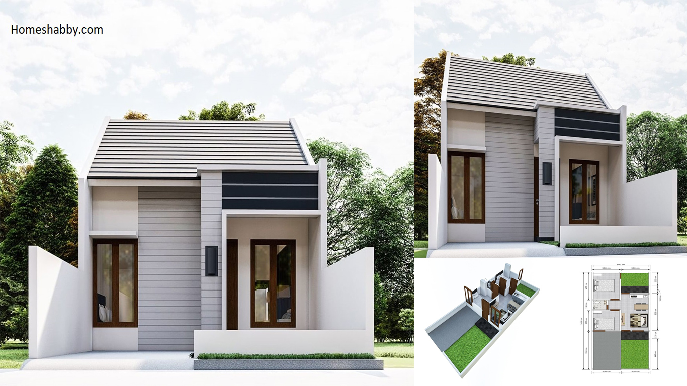 Desain Dan Denah Rumah Minimalis Ukuran 6 X 14 M Terlihat Kecil Tapi Punya Halaman Yang Luas Homeshabbycom Design Home Plans